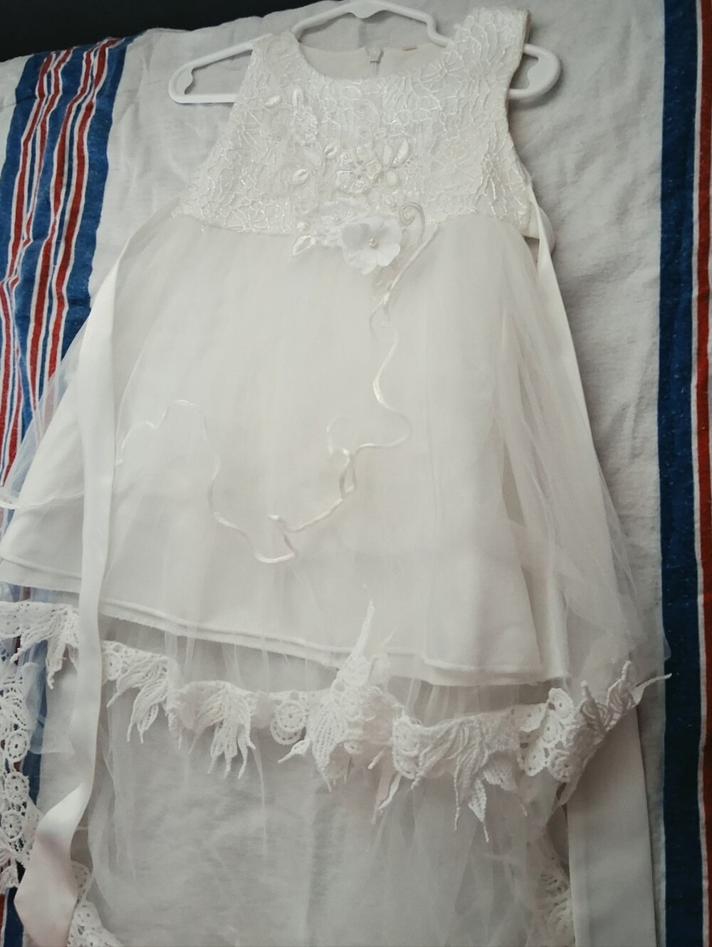Pottery Barn Kids White Lace & Tulle High-Low Dress